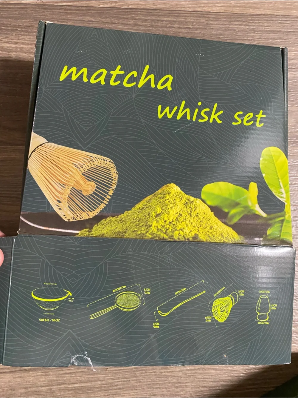 Matcha Whisk Set - Green and Yellow Packaging